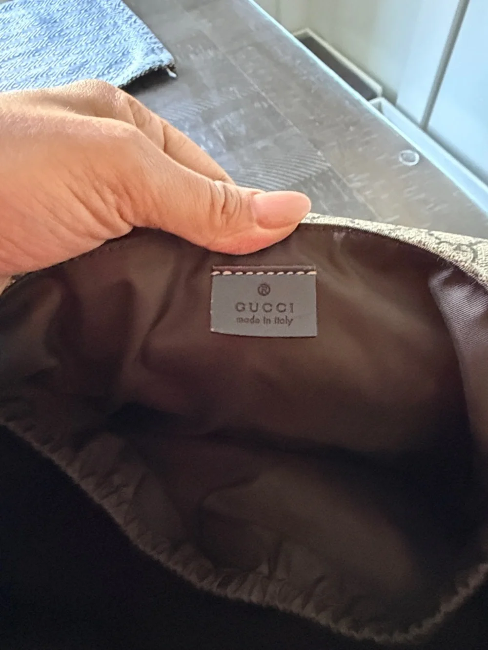 Gucci Brown Monogram Canvas Messenger Bag